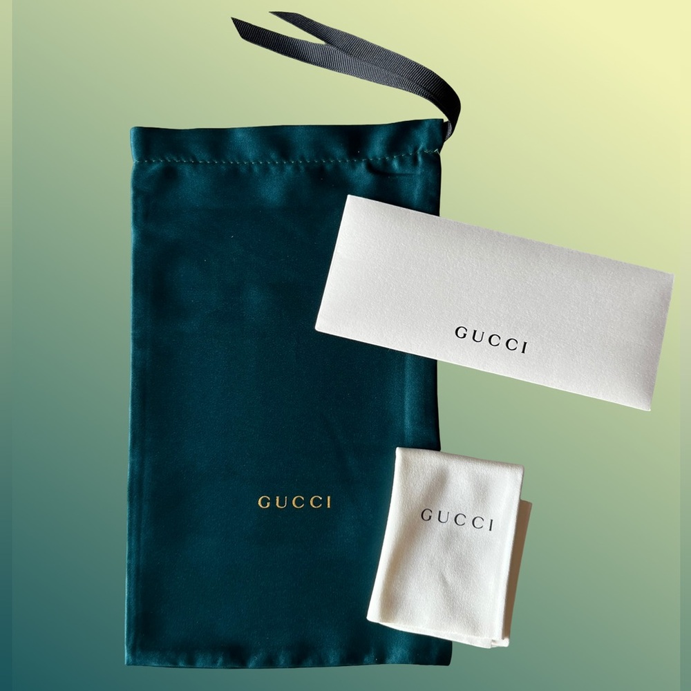 Gucci Velvet Hard Case in Dark Velvet Green and Pink Interior - NWT - Picture 3 of 9